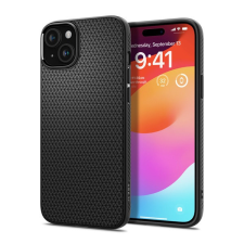 Spigen Liquid Air Apple iPhone 15 Plus tok, Matte Black, fekete tok és táska