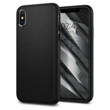 Spigen Liquid Air Apple iPhone Xs Matte Black tok, fekete tok és táska