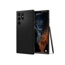 Spigen Liquid Air Samsung Galaxy S22 Ultra Ütésálló Tok - Fekete (ACS04518) mobiltelefon kellék