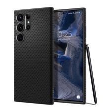 Spigen Liquid Air Samsung Galaxy S23 Ultra tok, Matte Black, fekete tok és táska