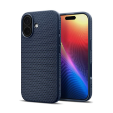 Spigen LIQUID AIR szilikon telefonvédő (ütésállóság, légpárnás sarok, rombusz) SÖTÉTKÉK Apple iPhone 17 tok és táska
