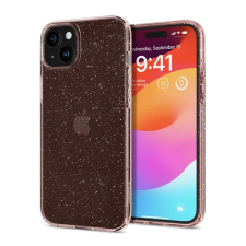 Spigen Liquid Crystal Glitter Apple iPhone 15 Plus tok csillámos rózsaszín átlátszó tok és táska