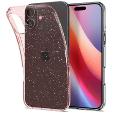 Spigen Liquid Crystal Glitter Rose Quartz iPhone 16 tok és táska