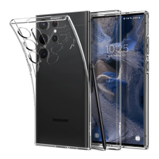 Spigen LIQUID CRYSTAL szilikon telefonvédő (közepesen ütésálló, légpárnás sarok) ÁTLÁTSZÓ Samsung Galaxy S23 Ultra (SM-S918) tok és táska