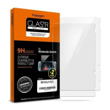 Spigen Nintendo Switch, SPIGEN GLASTR SLIM HD üvegfólia, 9H, 2db, Sík részre mobiltelefon kellék