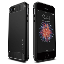 Spigen Rugged Armor Apple iPhone SE/5s/5 hátlaptok fekete  (041CS20167) (041CS20167) mobiltelefon kellék