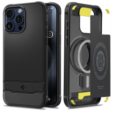 Spigen Rugged Armor Case iPhone 15 Pro fekete mobiltelefon kellék