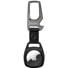 Spigen Rugged Armor fekete Apple AirTag tok és táska