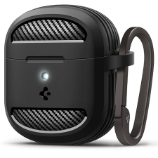 Spigen Rugged Armor Matte Black Google Pixel Buds 2a tok fülhallgató, fejhallgató tok