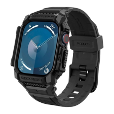 Spigen RUGGED ARMOR PRO pótszíj (egyedi méret. szilikon. ütésállóság + szilikon keret) FEKETE okosóra kellék