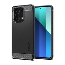 Spigen RUGGED ARMOR szilikon telefonvédő (ütésállóság. légpárnás sarok. karbon minta) FEKETE tok és táska