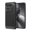 Spigen RUGGED ARMOR szilikon telefonvédő (ütésállóság, légpárnás sarok, karbon minta) FEKETE Xiaomi 14T