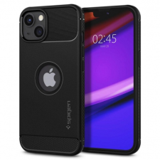 Spigen Rugged Armor szilikon tok iPhone 13, fekete tok és táska