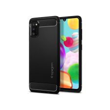 Spigen Samsung A415F Galaxy A41 ütésálló hátlap - Spigen Rugged Armor - fekete tok és táska