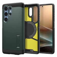 Spigen Samsung Galaxy S25 Ultra tok - Spigen Tough Armour MagSafe - Abyss Green tok és táska