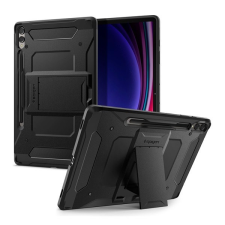 Spigen Samsung Galaxy Tab S9 Plus 12.4 SM-X810 / X816B, Szilikon tok + műanyag hátlap, kitámasztóval, érintő ceruzatartóval, Spigen Tough Armor Pro, fekete (RS149618) tablet tok