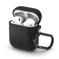 Spigen Silicone Fit Apple AirPods / AirPods 2 tok - Fekete (066CS24808) fülhallgató, fejhallgató tok