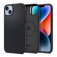 Spigen Silicone Fit Mag Apple iPhone 14 Plus Black MagSafe tok, fekete tok és táska