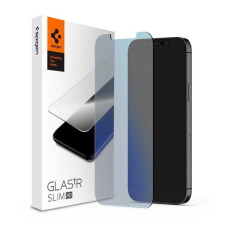 Spigen SLIM HD ANTIBLUE képernyővédő üveg (2.5D, kék fény elleni védelem, ultravékony, 0.2mm, 9H) ÁTLÁTSZÓ [Apple iPhone 12 mini] mobiltelefon kellék