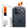 Spigen Spigen Glas.tR EZ Fit Optik Pro Apple iPhone 15 Pro/ iPhone 15 Pro Max, Tempered kameravédő fólia, kék titánium (2db)
