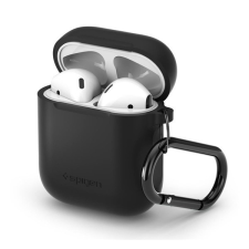 Spigen szilikon tok (matt, töltő csatlakozás) FEKETE Apple AirPods / AirPods 2 fülhallgató, fejhallgató tok