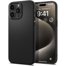 Spigen Tok iPhone 15 Pro Maxhoz - Spigen Liquid Air - Matt fekete tok és táska