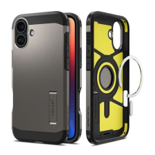 Spigen TOUGH ARMOR MAG műanyag telefonvédő (ütésállóság, MagSafe) SÖTÉTSZÜRKE Apple iPhone 16 tok és táska