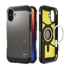 Spigen Tough Armor MagFit hátlap kitámasztóval iPhone 16 Plus szürke tok és táska