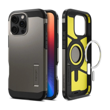 Spigen Tough Armor MagFit hátlap kitámasztóval iPhone 16 Pro szürke tok és táska