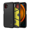 Spigen TOUGH ARMOR szilikon telefonvédő (ütésállóság, kitámasztó) FEKETE Samsung Galaxy Xcover 7 Pro (SM-G766) (ACS09332) (ACS09332)