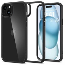 Spigen Ultra Hybrid hátlap iPhone 15 átlátszó-fekete mobiltelefon kellék