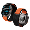 Spigen WBF1 szíj Apple Watch 8 / 9 / 10 / 11 / SE / ULTRA készülékhez (44 / 45 / 46 / 49 MM) fekete/narancs