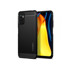 Spigen Xiaomi Redmi Note 10 5G ütésálló hátlap - Spigen Rugged Armor - fekete tok és táska