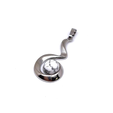 Spirál medál fém Howlit 2x3,5cm medál