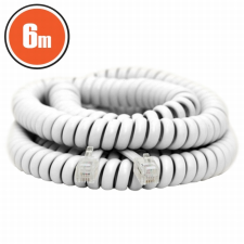  Spirál telefonvezeték,4P/4C,6 m audió/videó kellék, kábel és adapter