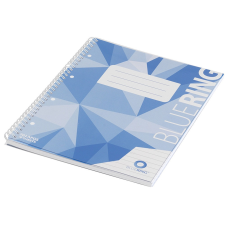  Spirálfüzet A4, 70lap, műanyag borítós perforált lyukasztott Bluering® vonalas füzet