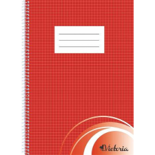  Spirálfüzet, A4, kockás, 70 lap, VICTORIA PAPER füzet