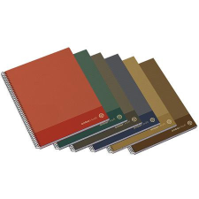  Spirálfüzet, A4, vonalas, 100 lap, keményfedeles, AMBAR "Kraft", vegyes színek füzet