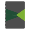  Spirálfüzet A/4 kockás Office PP borítóval zöld