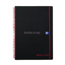 Spirálfüzet A/5 70lap kockás OXFORD Office Black n Red füzet