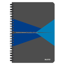  Spirálfüzet A/5 90lap Office kockás karton borítóval 445800.. kék füzet