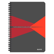  Spirálfüzet A/5 90lap Office kockás karton borítóval 445800.. piros füzet