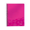  Spirálfüzet Leitz A/5 Wow vonalas rózsaszín