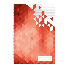 Spirálfüzet pd A/4-80 lapos kockás Geometric füzet
