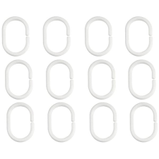 Spirella 12 darabos készlet C-MINNOR, zuhanyfüggönyökhöz, fehér, polipropilén lakástextília