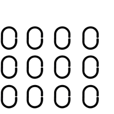 Spirella 12 darabos szett, C-MINNOR, fekete, polipropilén lakástextília