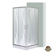  Spirit Bamboo 90x90 cm szögletes zuhanykabin, zuhanytálcával kád, zuhanykabin