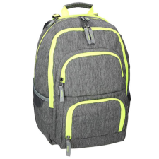 Spirit : E-Bag szürke és neon lekerekített iskolatáska, hátizsák iskolatáska