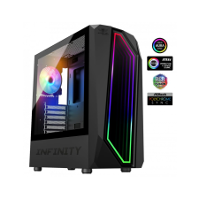 Spirit of Gamer Intinity Dark Tempered Glass Black (8201BK) számítógép ház
