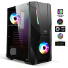 Spirit of Gamer Számítógépház - Rogue V RGB (fekete, ablakos, 8x12cm ventilátor, alsó táp, ATX, 1xUSB3.0, 2xUSB2.0)